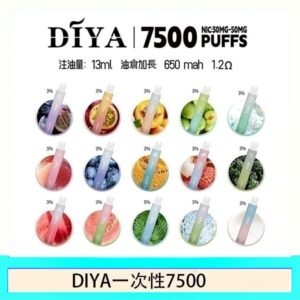 DIYA叮啞拋棄式7500 Puffs一次性電子煙3%