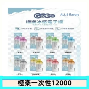 【8種口味】極楽 12000口一次性電子煙|超大容量 |口感絲滑|新品